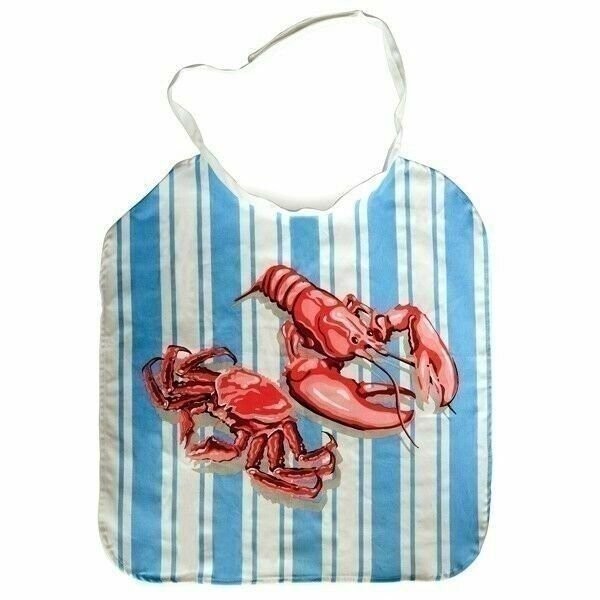 Norpro Adjustable Crab / Lobster Seafood Bibs 2 pk - Washable / Reusable Cotton gallery