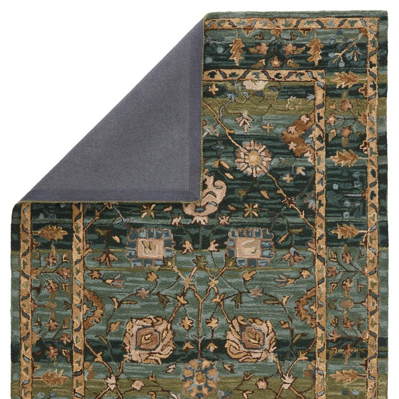 Designer Corla Traditional Hand Hooked Wool Green Area Rug **FREE SHIPPING** gallery