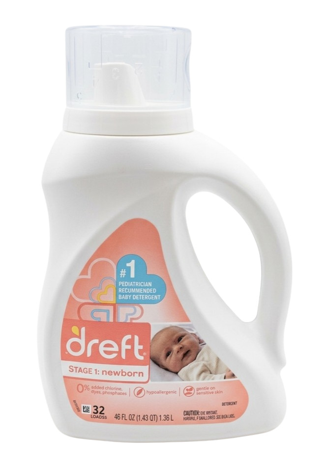 Dreft Stage 1 Newborn Liquid Laundry Detergent 46 fl oz 32 Loads HE gallery