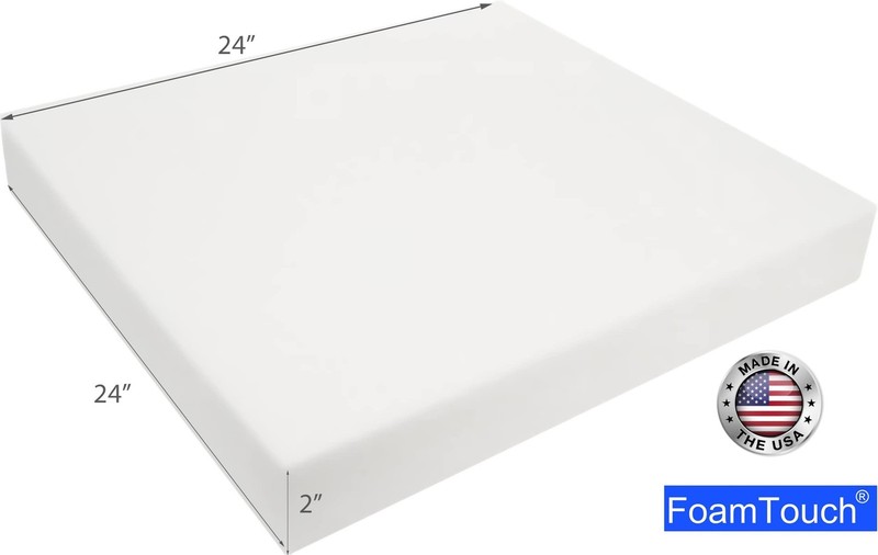 FoamTouch High Density (3pack) 2" Height x 24" Width x 24" Length Upholstery ... gallery
