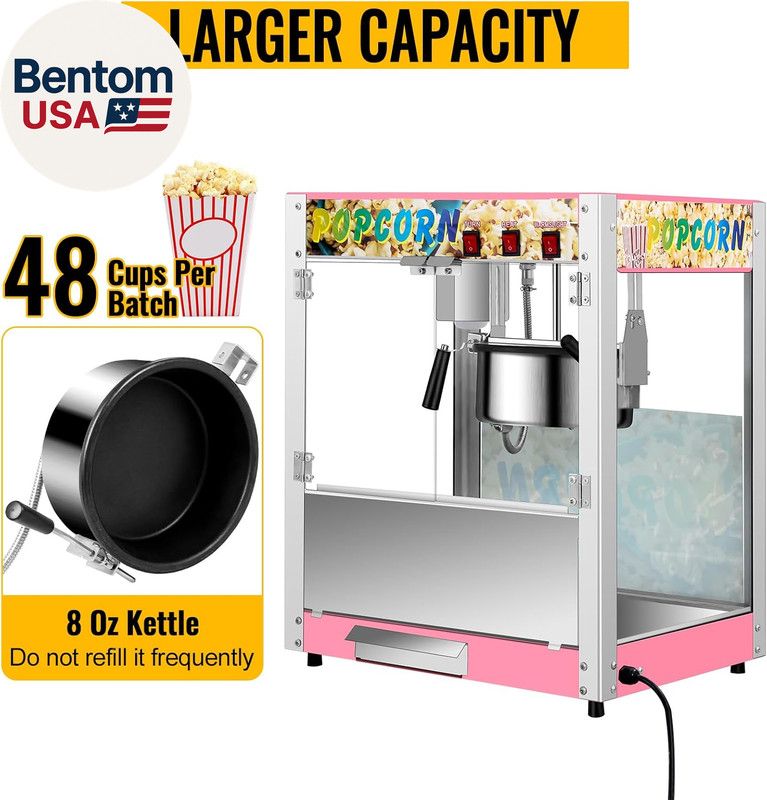 Commercial Countertop Popcorn Maker Machine 8 Ounce Kettle Movie Theater Automat gallery