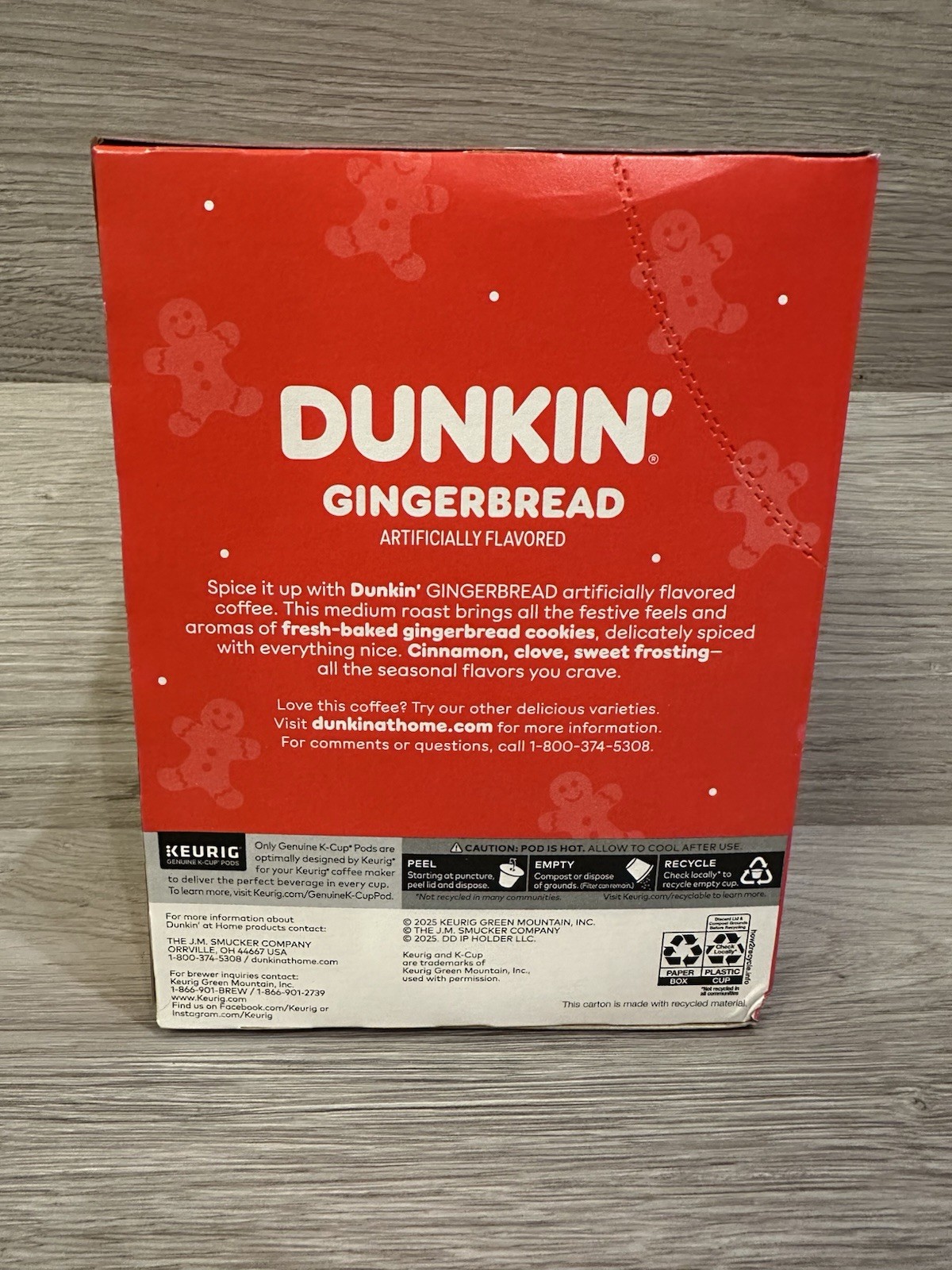 Dunkin' Donuts Gingerbread K-Cup Coffee Pods - 22 ct - EXP 08/26 gallery