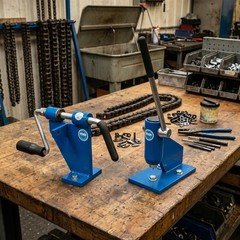 Chainsaw Bench Mount Chain Breaker & Rivet Spinner Individual Tool Sets