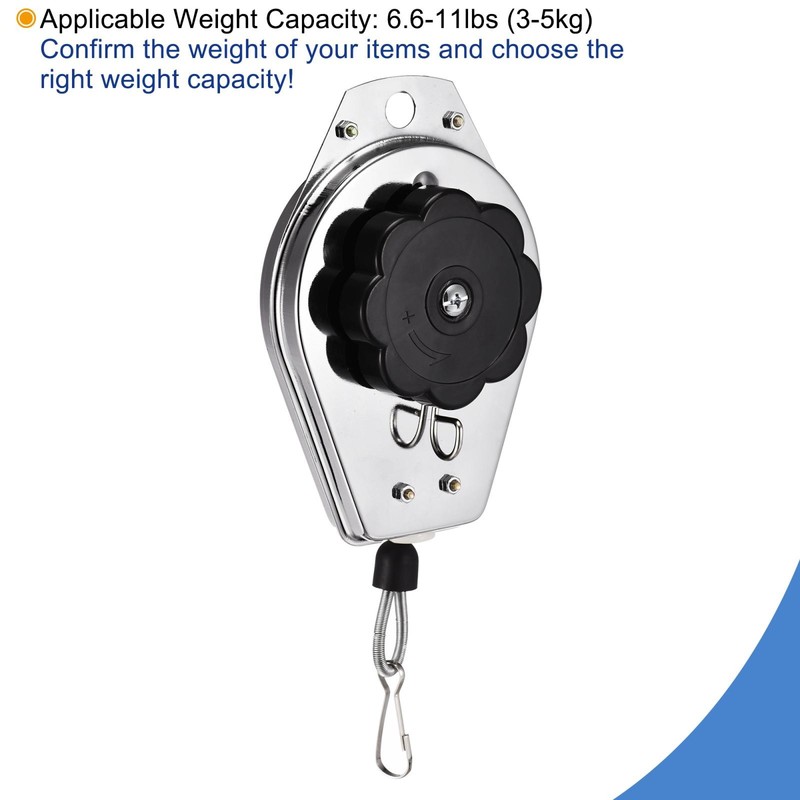 Retractable Spring Balancer 6.6-11lbs Red Tool Holder with Fitting Accessory gallery