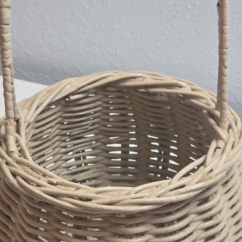 Vintage Wicker & Grapevine Decorative Basket Set Rattan Round Rustic Wood Twig gallery