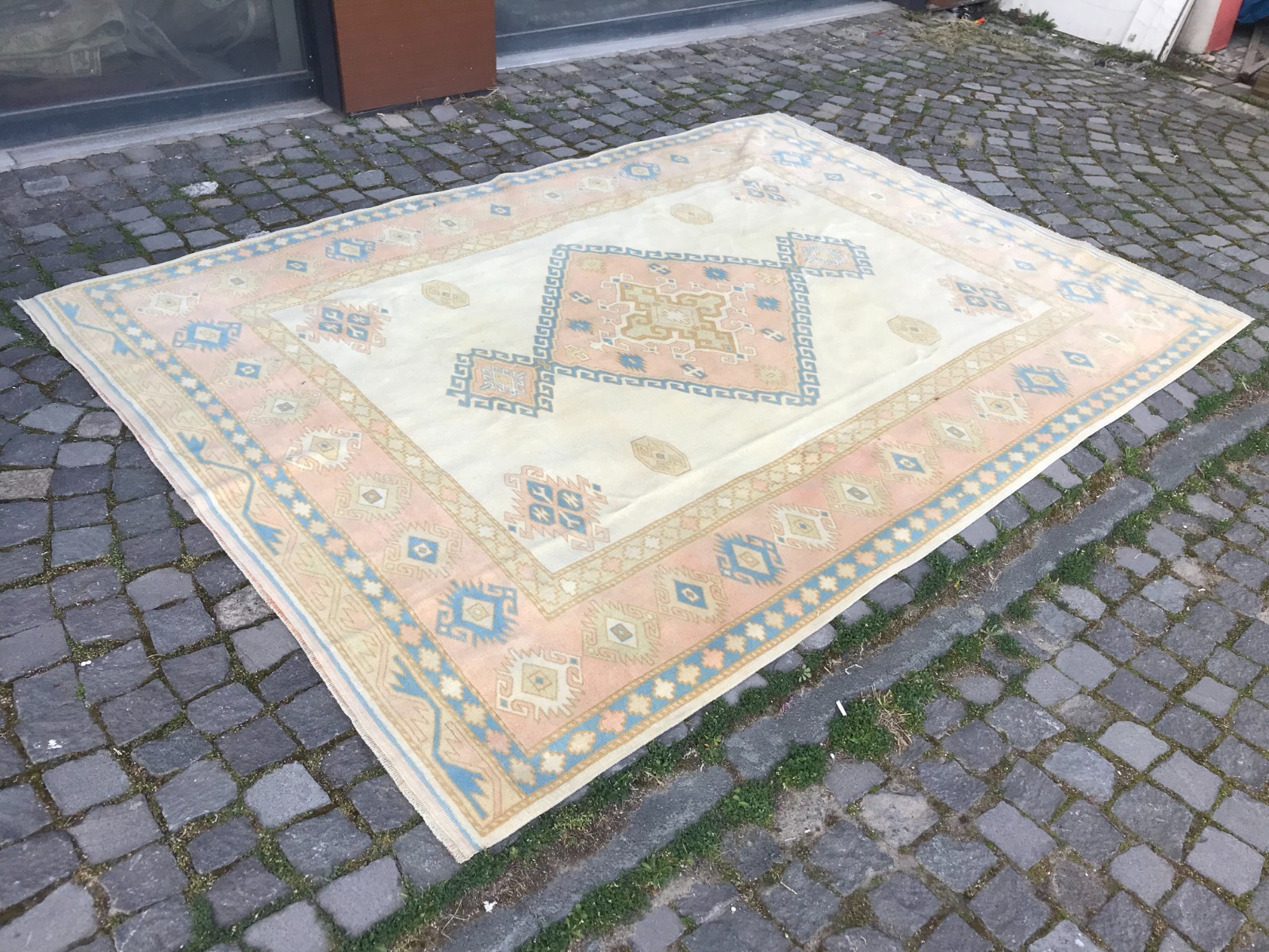 Turkish Vintage Rug, Handmade Wool Rug, Bohemian Large Rug, 6,7 x 9,1 ft gallery