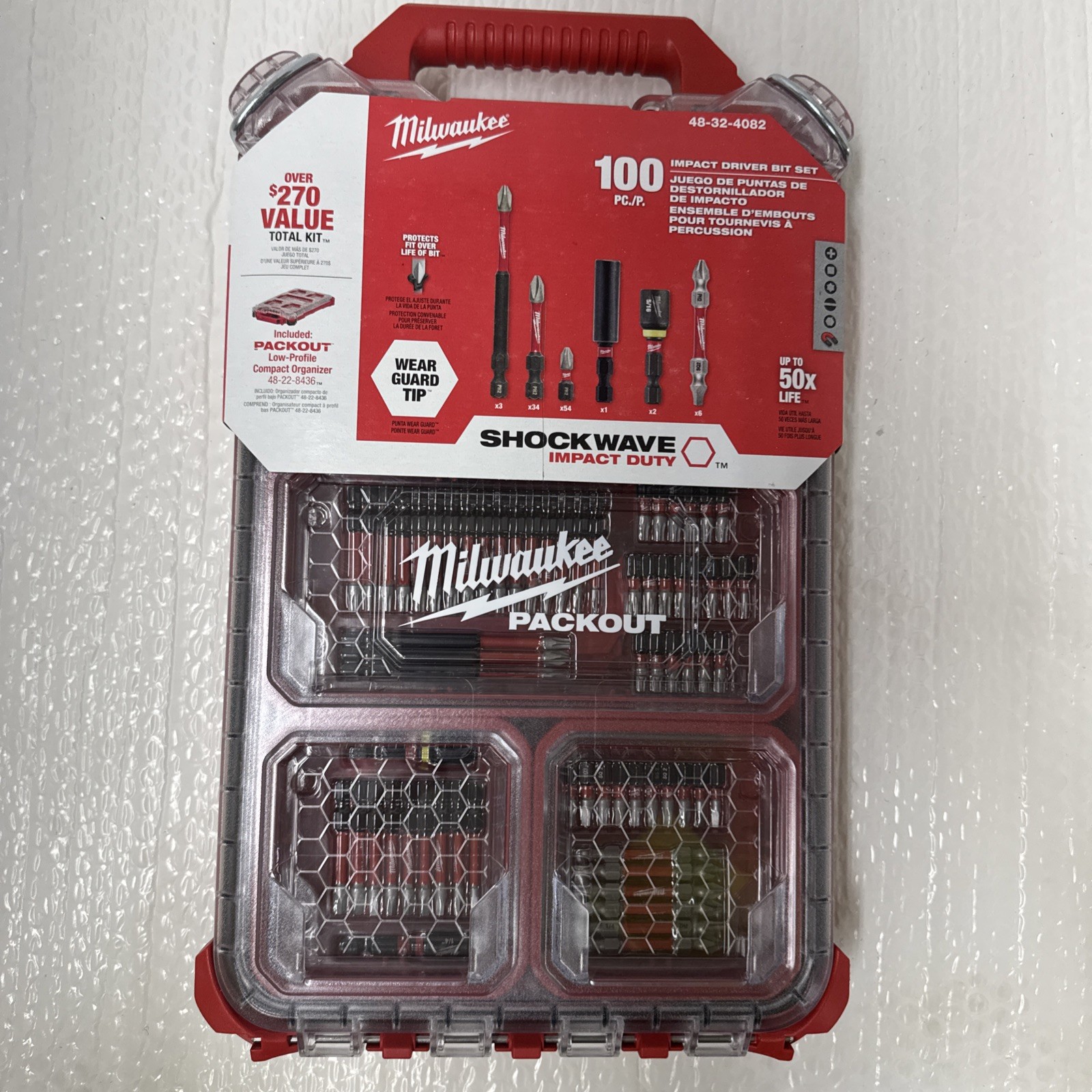 Milwaukee Shockwave Impact Duty Driver Bit Set 48-32-4082.In Pack out Organizer gallery