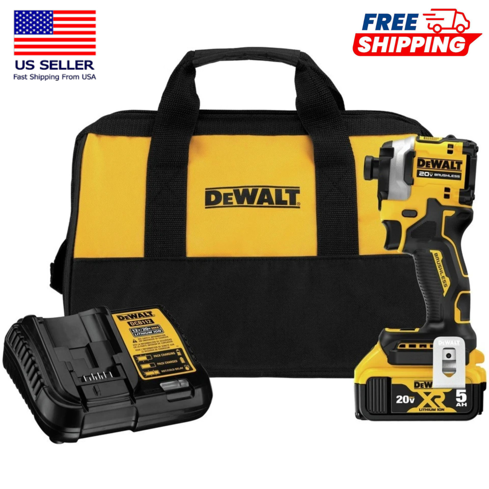 DEWALT DCF850P1R 20V MAX ATOMIC 3-Speed 1/4" Impact Driver Kit Certified gallery