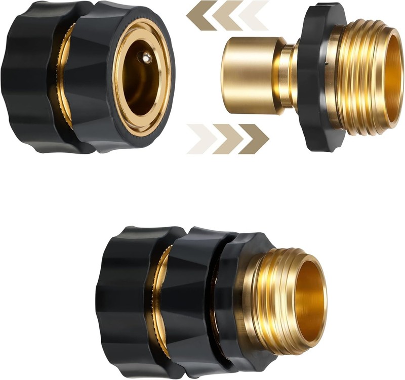 Multi-Color Quick Connector Set for 3/4 Inch Garden Hoses - 4 Feminine/Masculine gallery