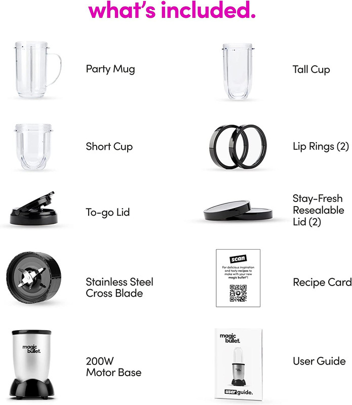 Compact Silver Blender Set with 11 Essential Accessories gallery