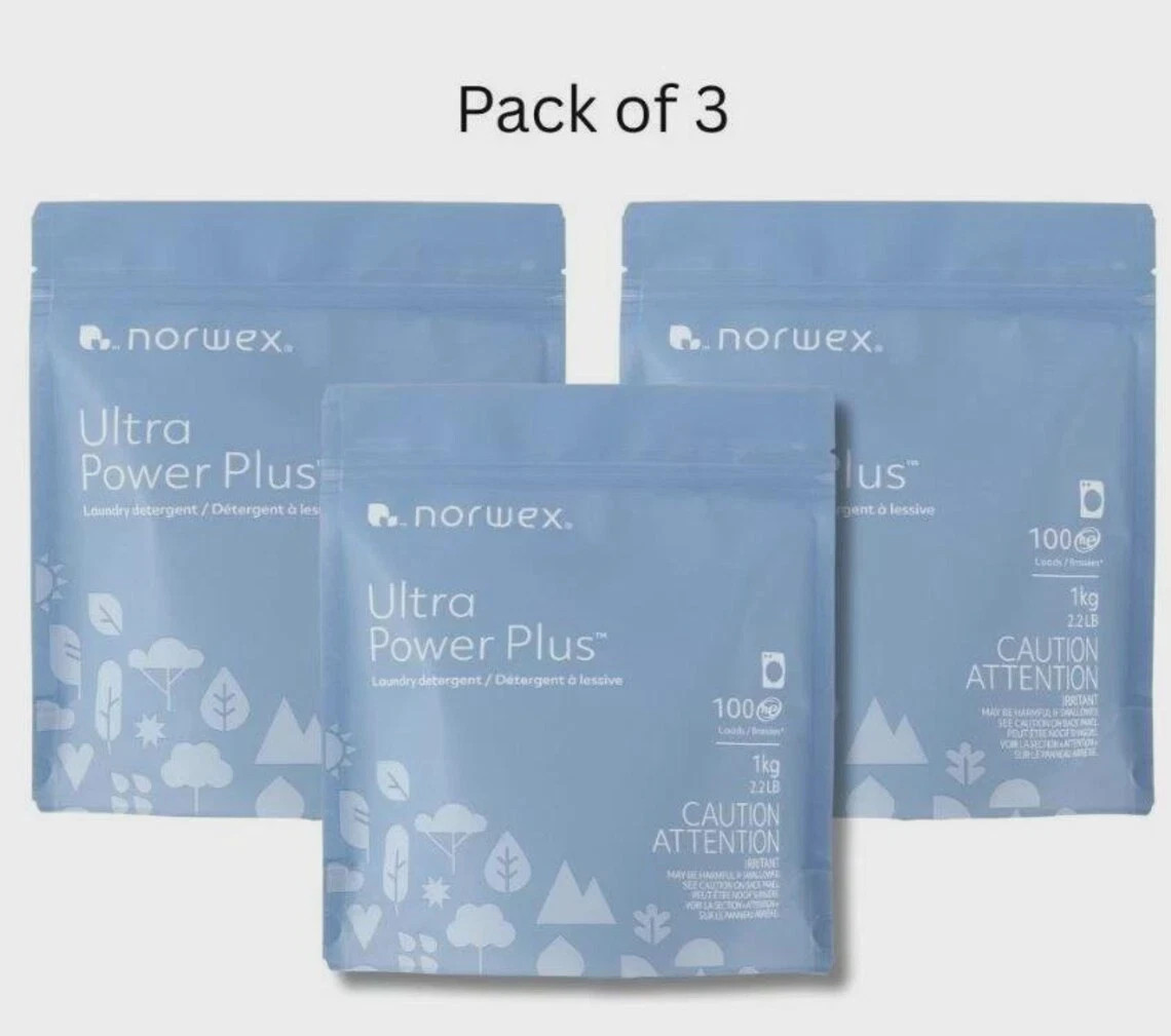 Norwex Ultra Power Plus™ Laundry Detergent, Pack of 3, 1kg or 2.2lb each gallery