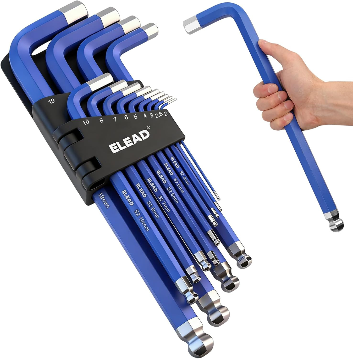 Jumbo Hex Key Allen Wrench Set | 13-Piece Metric 2-19Mm | Long Ball End Durable gallery