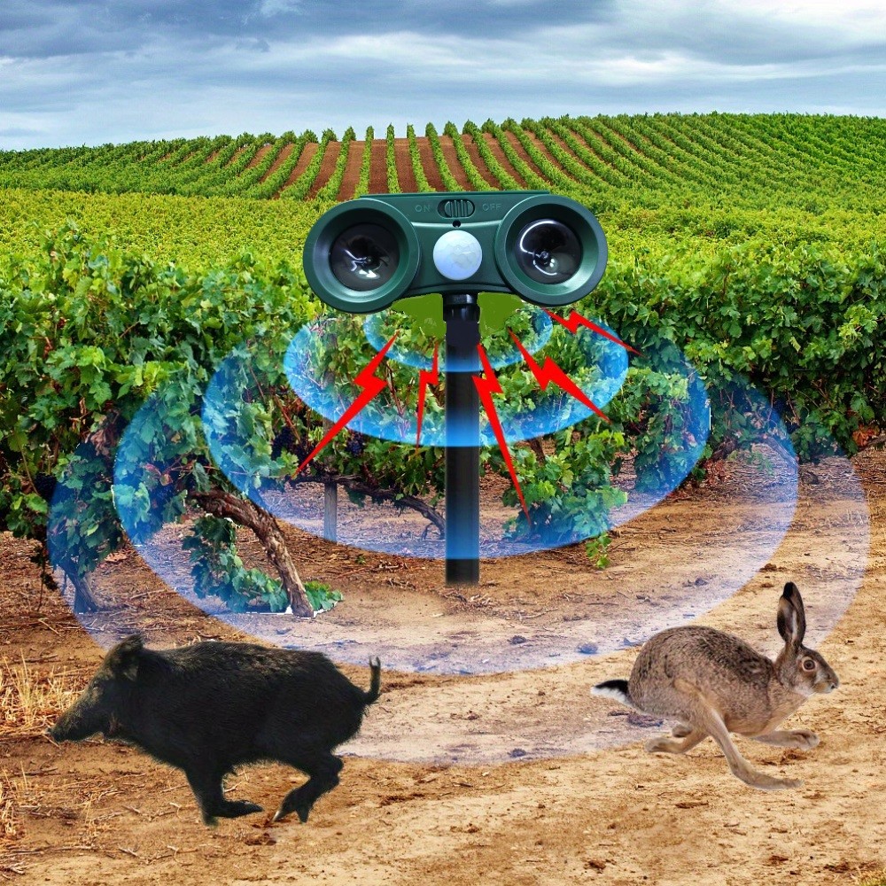 1-Pack Solar Ultrasonic Animal Repellent - IP44 Outdoor Motion Sensor Deterrent gallery