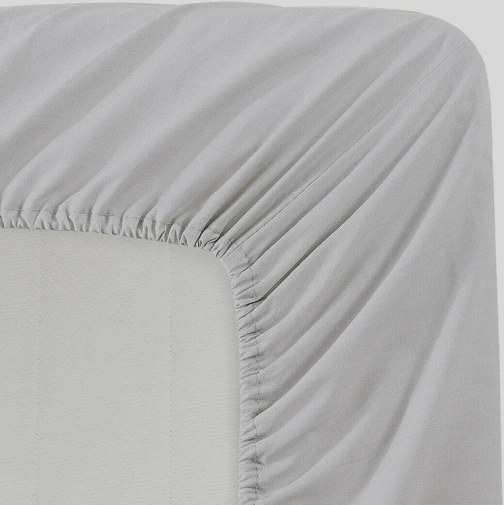 4 PC Sheet Set Solid Silver 700 TC Egyptian Cotton Elasticated Deep Pocket New gallery