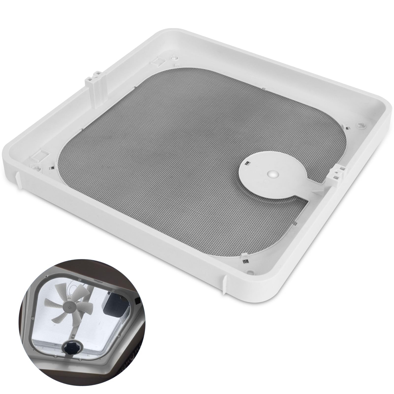 Zejoot Roof Vent Frame Screen Replacement BVC0573-31 normal, white gallery