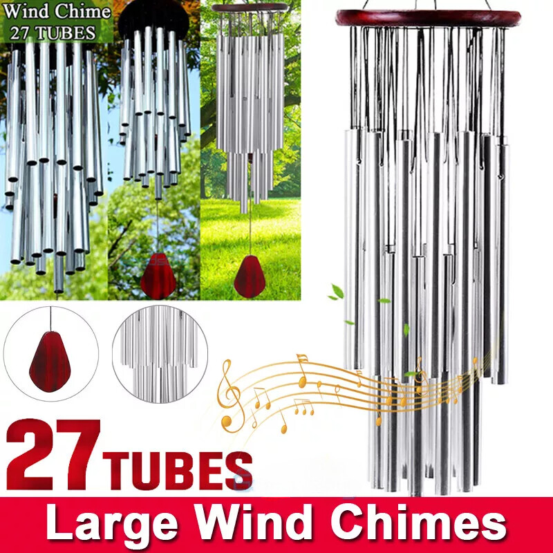 Large 27 Tubes Windchime Chapel Bells Wind Chimes Outdoor Garden Home Decor Gift gallery