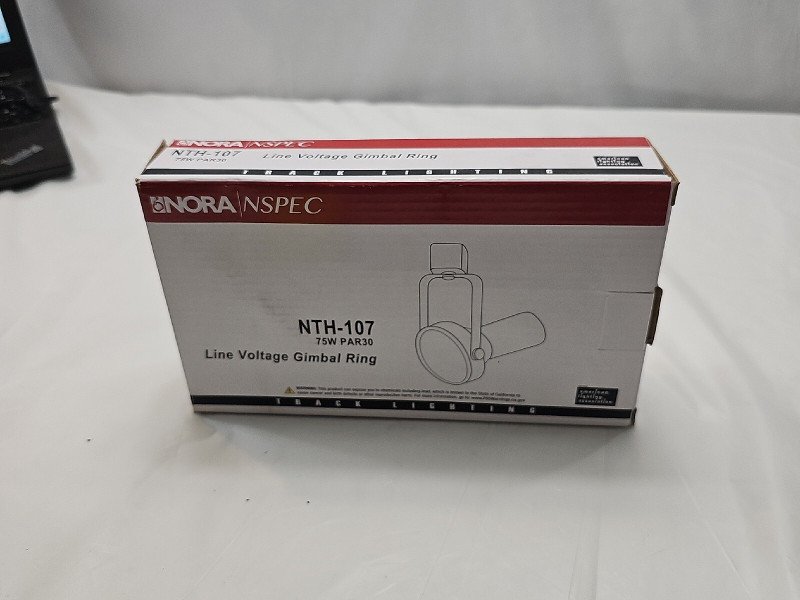 New Nora NTH-107 PAR30 75W Rear Loading Gimbal Ring Track Fixture - Black gallery