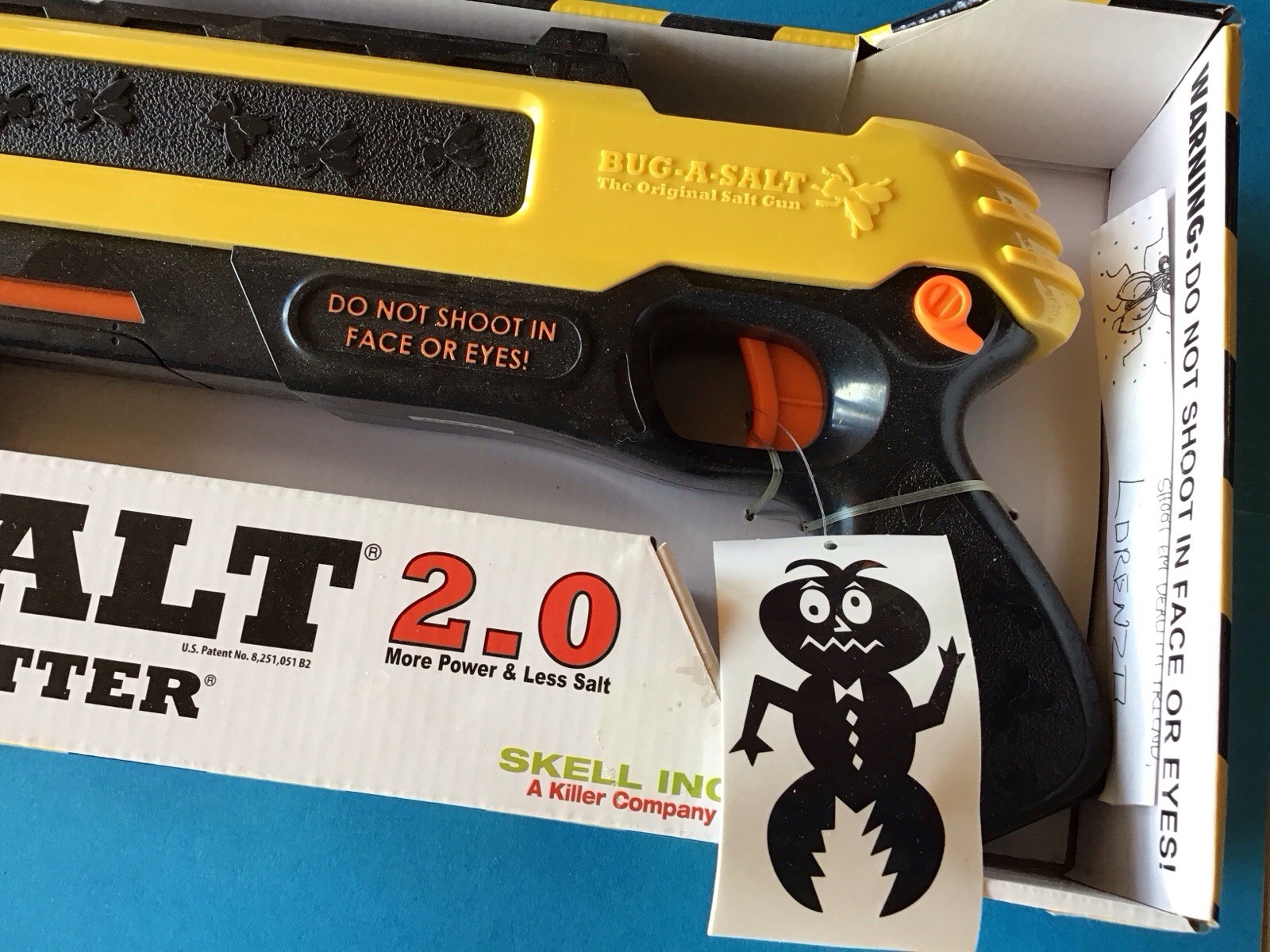 BUG-A-SALT 2.0 Yellow Salt Gun Fly Spider Insect Control Shooter | New in Box gallery