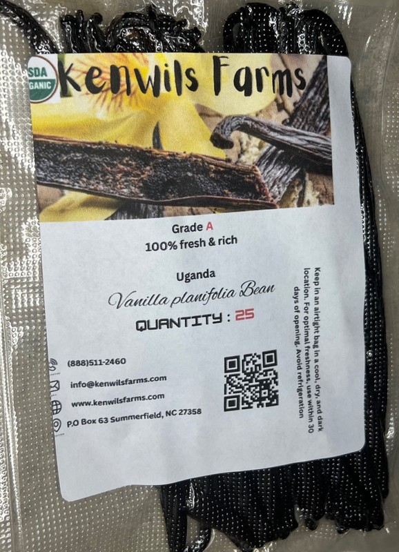 Organic vanilla beans, Grade A. Plump, moist with 30-35% moisture content gallery