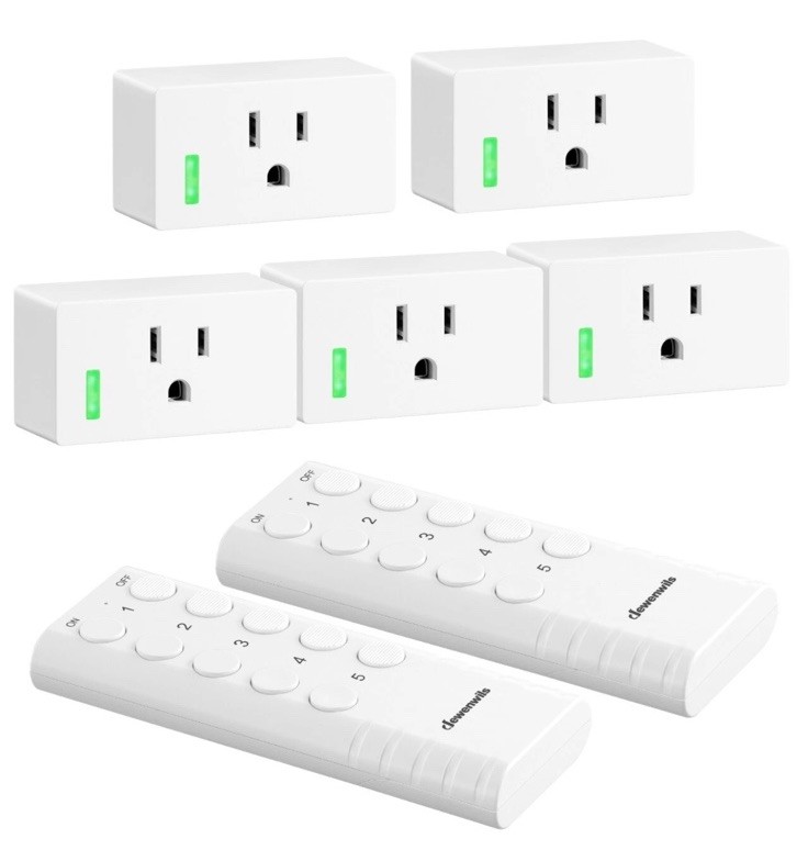 DEWENWILS Remote Control Outlet, Indoor Wireless Remote Outlet Switch 5 Outlets gallery
