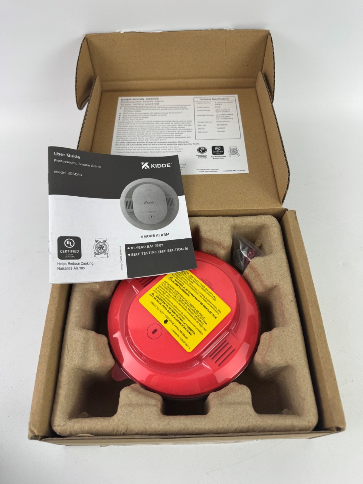 Kidde Smoke Detector 10-Year Battery Powered w/LED Status Lights 85 dB Alarm gallery