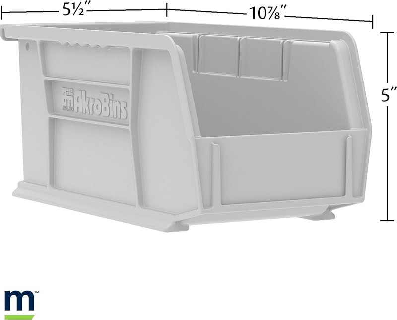 Stackable Storage Organizer Bin - 11-Inch x 5-Inch x 5-Inch - Red - 12-Pack gallery