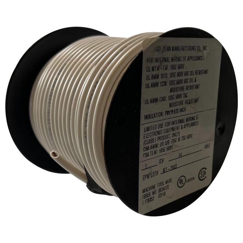 Deka 07549 White 14 AWG Machine Tool Primary Wire Copper 600 V - 100 FT - USA gallery