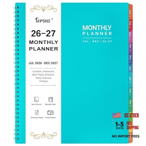 2026-2027 Monthly Planner - July 2026 - December 2027 - 18 JUL 2026 - DEC 2027 gallery