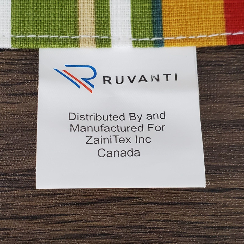Gorgeous Ruvanti Placemats Multicolor Stripes 13" x 19" 100% Cotton Set of 6 gallery