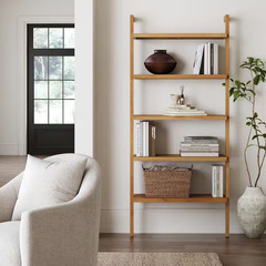 Beacon 72 In. Tall Warm Pine Solid Wood Standard Ladder Bookcase with Solid Wood