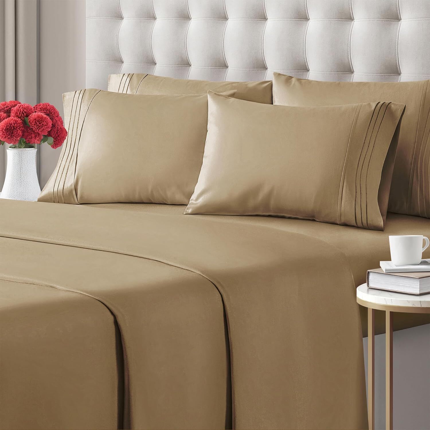 4 Piece Sheet Set, Hotel Luxury Soft & Wrinkle Free Bed Sheets by CGK Linens gallery