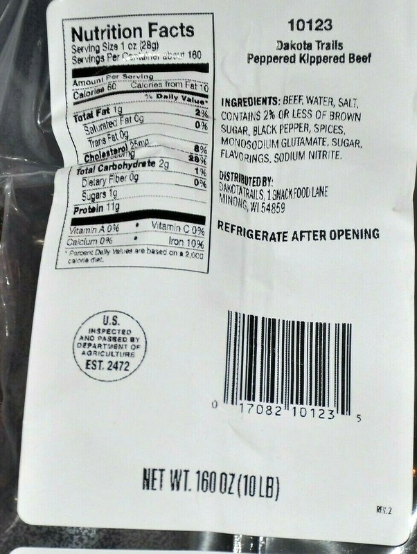 PEPPERED BEEF Bits Kippered BULK 10 Pounds Dakota Trails Fast Shipping gallery
