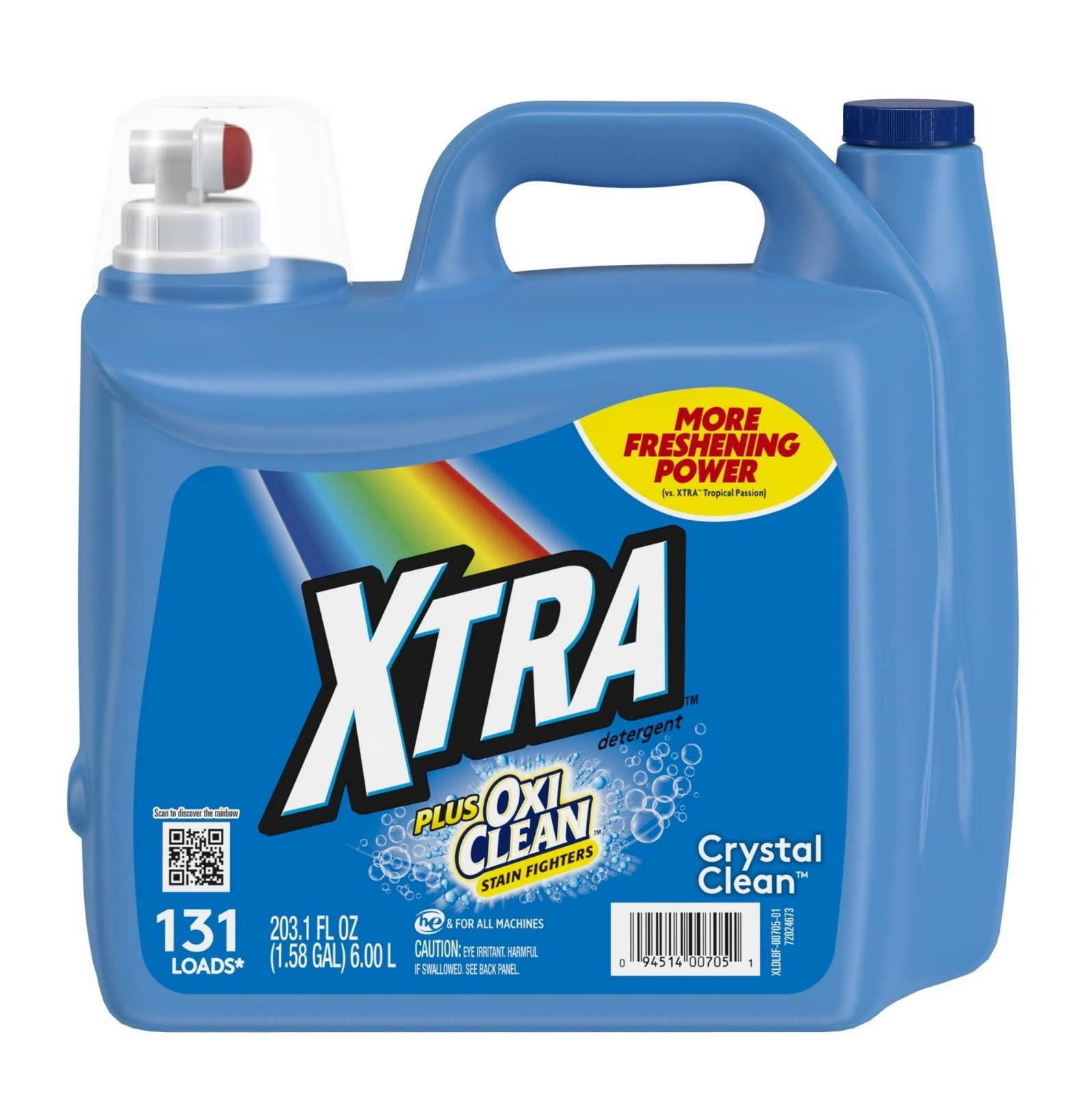 Xtra Plus OxiClean Liquid Laundry Detergent, 203.1 fl oz (131 Loads) gallery