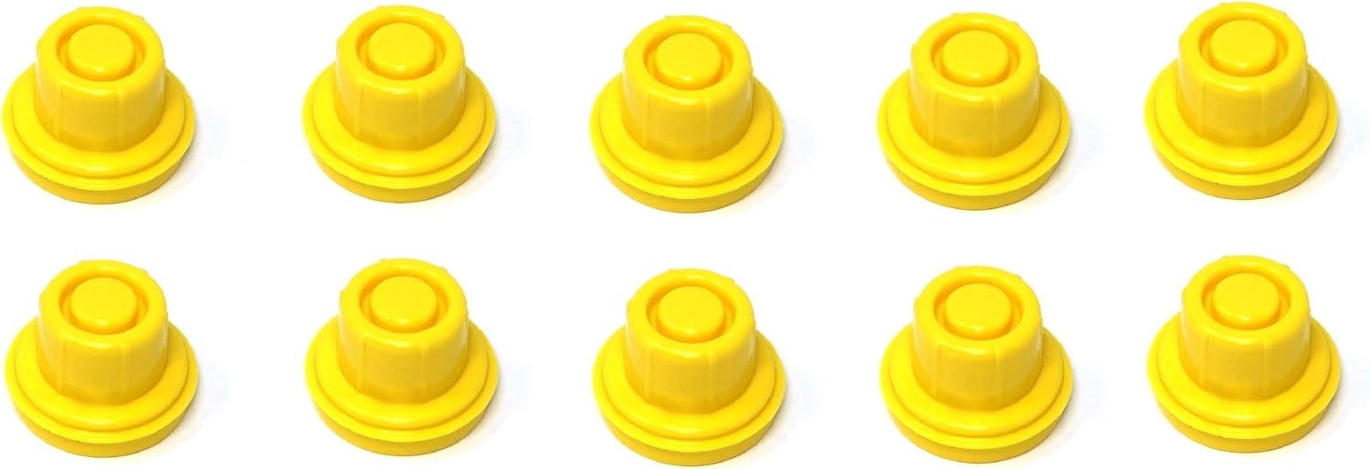10 Pack Replacement YELLOW SPOUT CAPS Top Hat Style fits # 900302 Yellow gallery