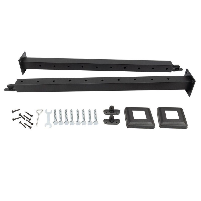Level drilled Cable Railing Post 36"x2"x2"(Post Body 33") Stainless Steel Black gallery