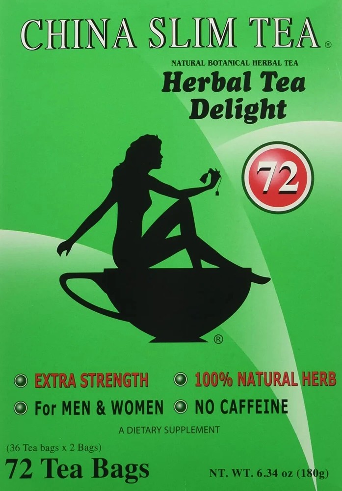 China Slim Tea Extra Strength Delight 72 Tea Bags - (Pack of 1)