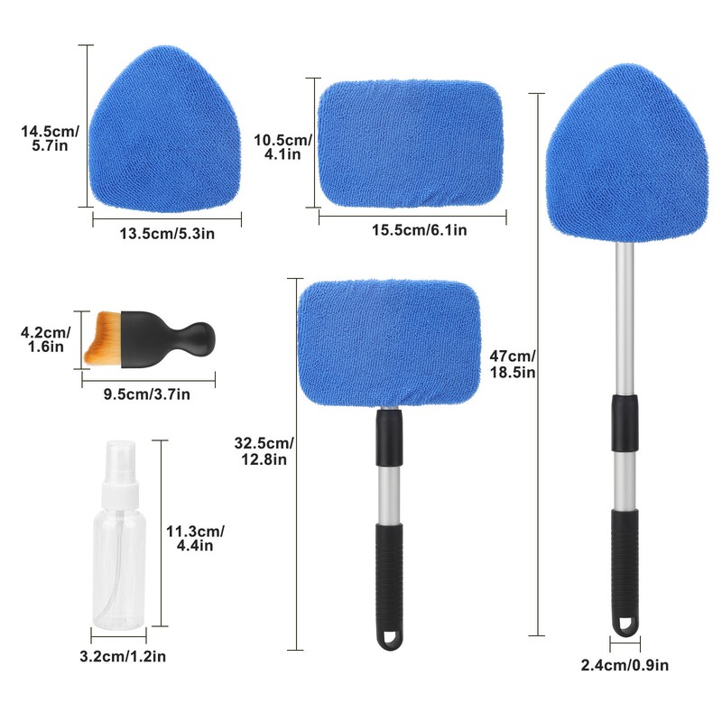 11 pcs Window Windshield Cleaning Tool Microfiber Car Wiper Cleaner Glass Brush gallery