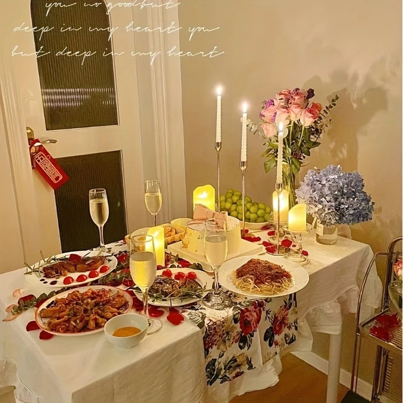 [4 pieces/box] Threaded Home Decoration Dip silver White Festive wedding birthda gallery