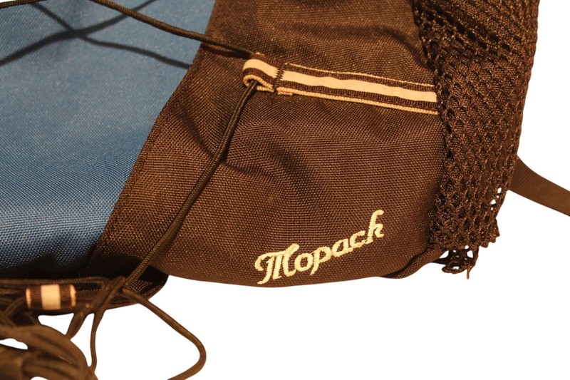 Vintage North Face Mopack Backpack Black & Blue Adjustable Straps & Side Pockets 2