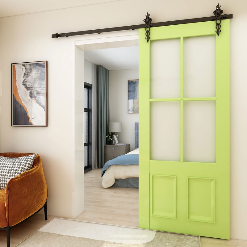4FT -20FT Sliding Barn Door Hardware Track Single/Double Door Kit, Home/Kitchen gallery