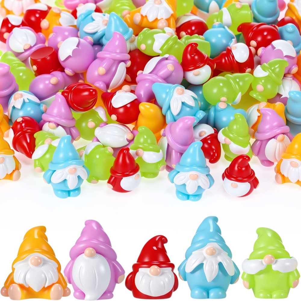 100 Pcs Mini Gnomes Tiny Figures Miniature Gnomes Bulk Miniature Figurines Mi...