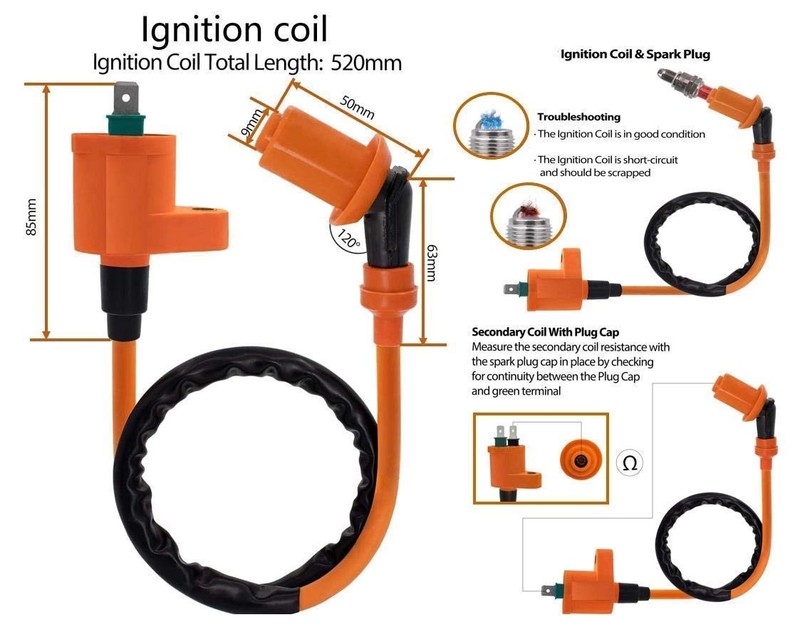High Performance Racing 6 Pin AC CDI Ignition Coil Spark Plug A7TC for GY6 50... gallery