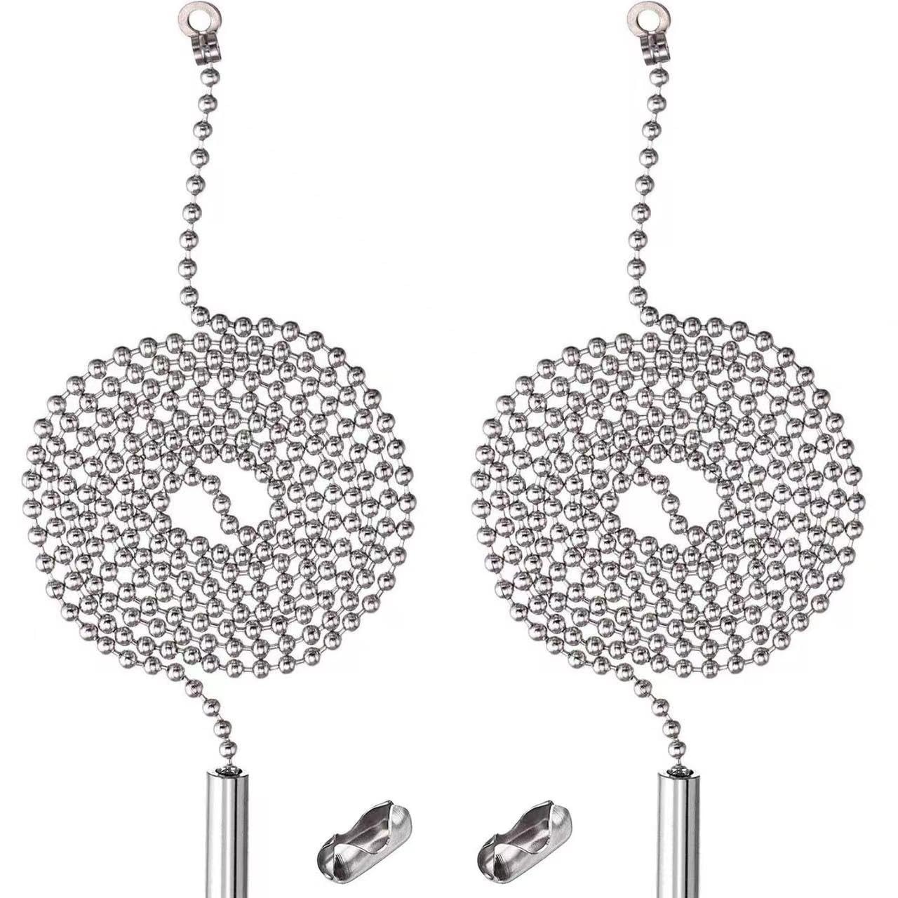 2 Pack Pull Chain String Extension with Connector for Ceiling Fan Silver gallery