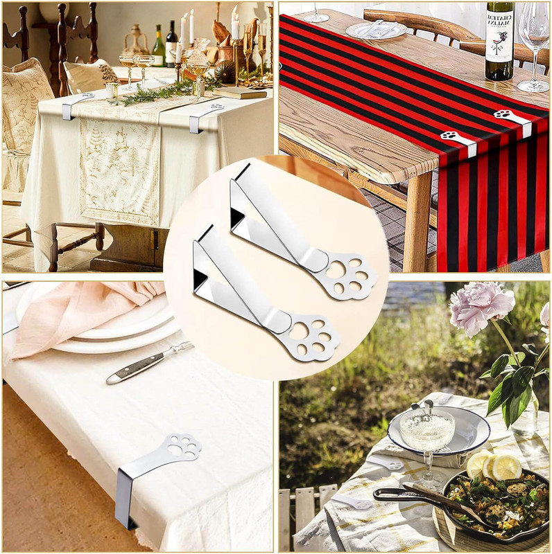 Tablecloth Clips for Outdoor Thick Tables 10 Pack, Claw Picnic Table Cloth Holde gallery