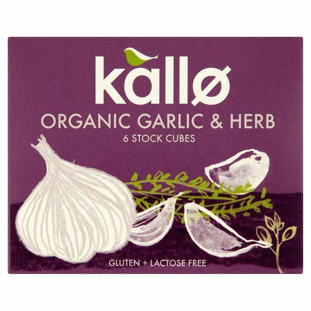 Kallo Organic Garlic & Herb Stock Cubes - 6 x 11g (0.15lbs) gallery