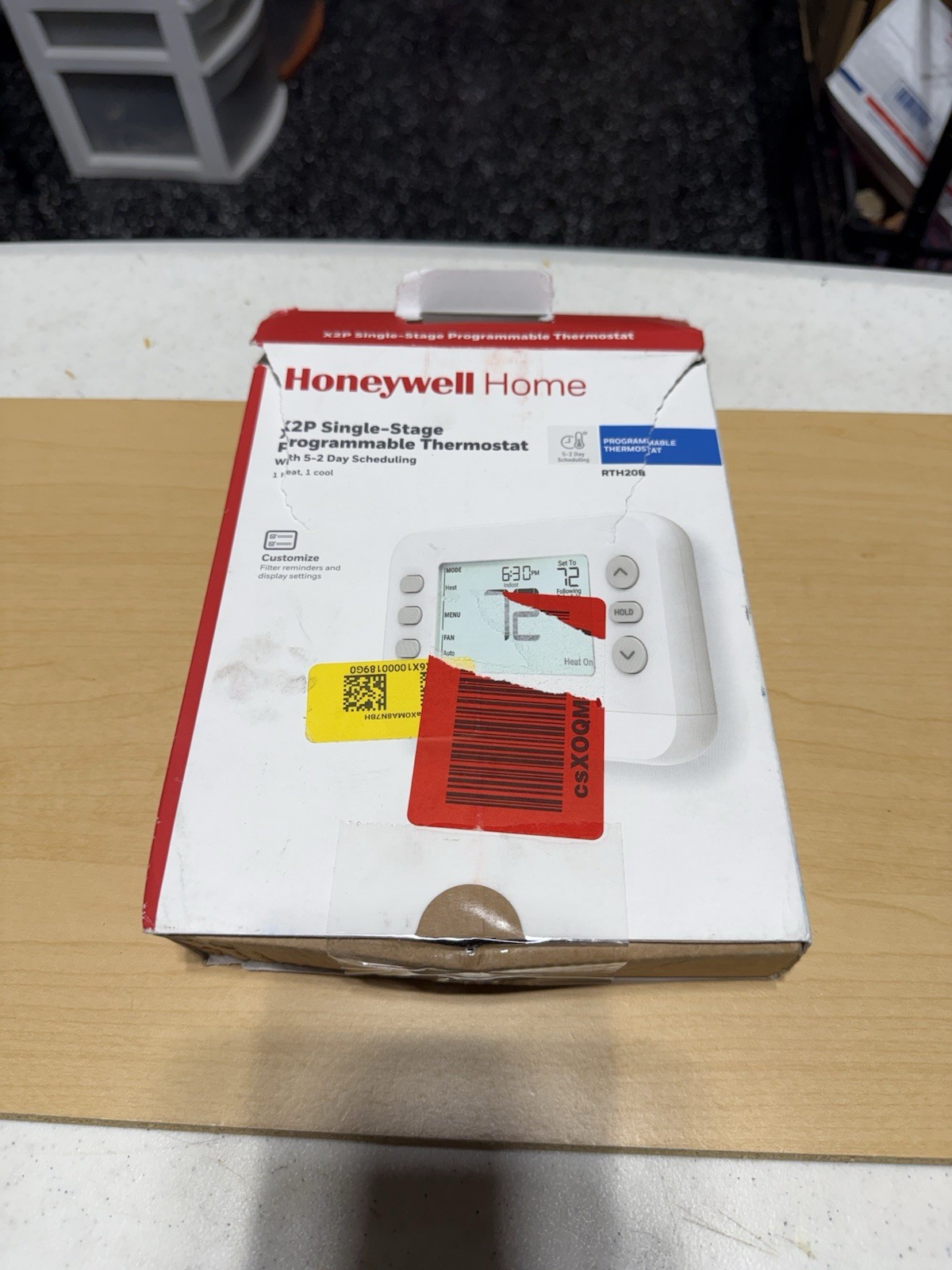Honeywell Home X2P Programmable Thermostat, Single-Stage, 1-Heat/1-Cool gallery