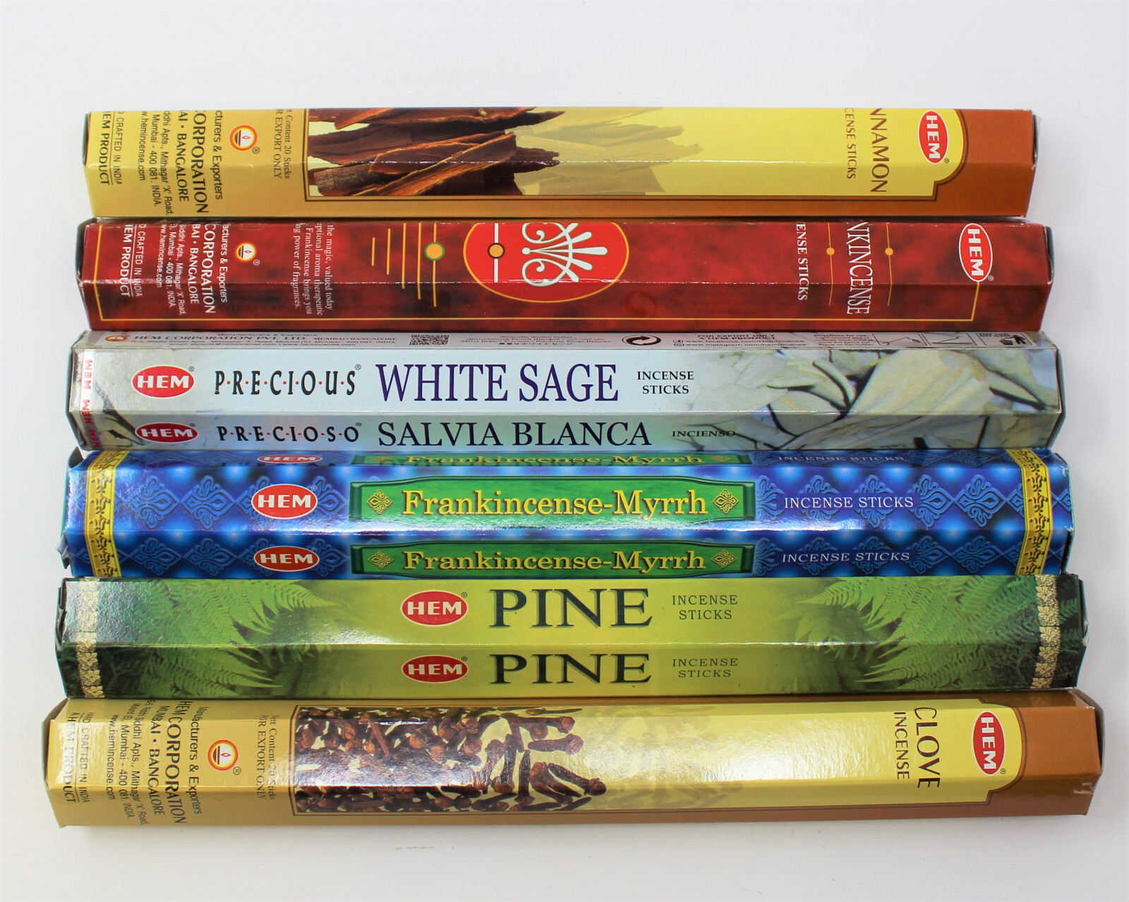Hem Christmas Incense Set #1: 120 Sticks: Pine Clove Frankincense Cinnamon Sage gallery
