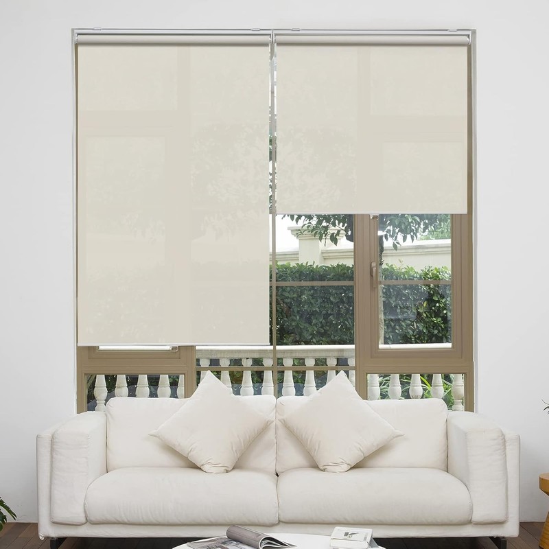 Cordless Roller Shades Windows Light Filtering Shades W/ 5% Openness Solar gallery