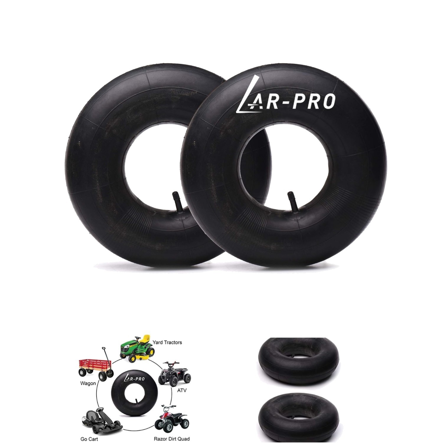 Heavy-Duty 2-Pack 15x6.00-6 Inner Tubes with TR-13 Valve Stem for All Seasons gallery