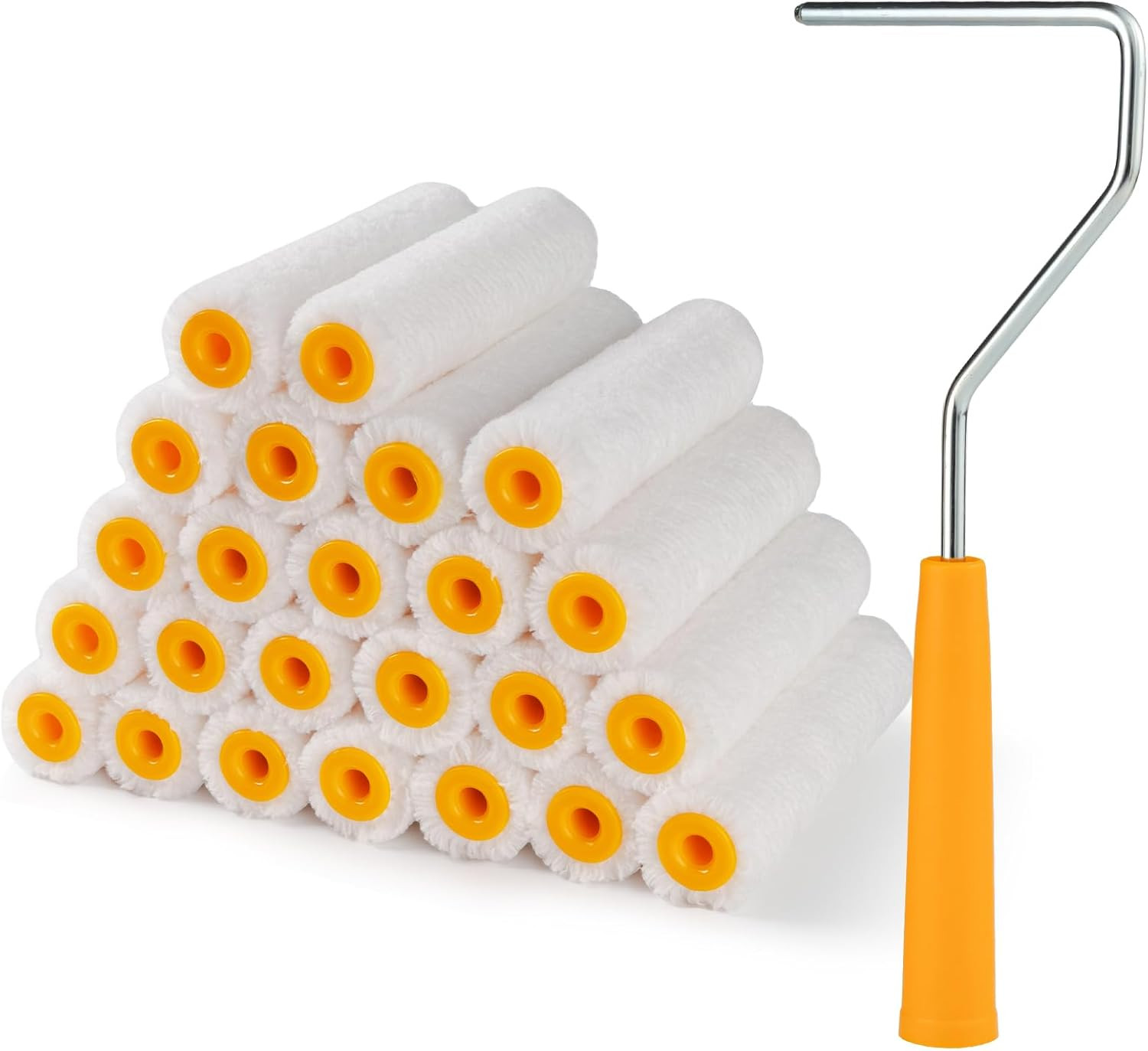 Paint Roller Covers, 24 Pieces, 4 Inch Paint Roller 6mm Nap, Microfiber Paint Ro gallery